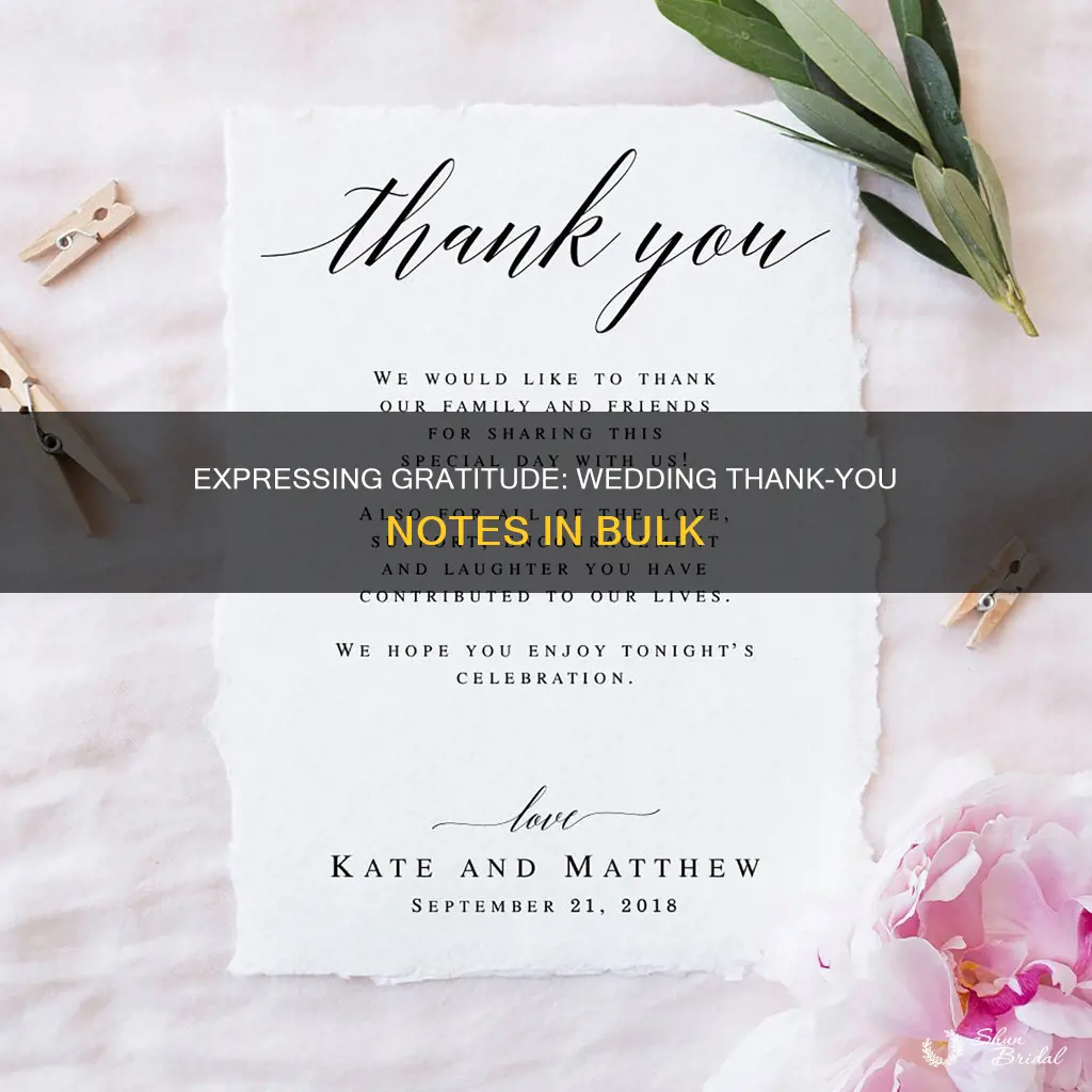 can we send mass wedding thank you notes