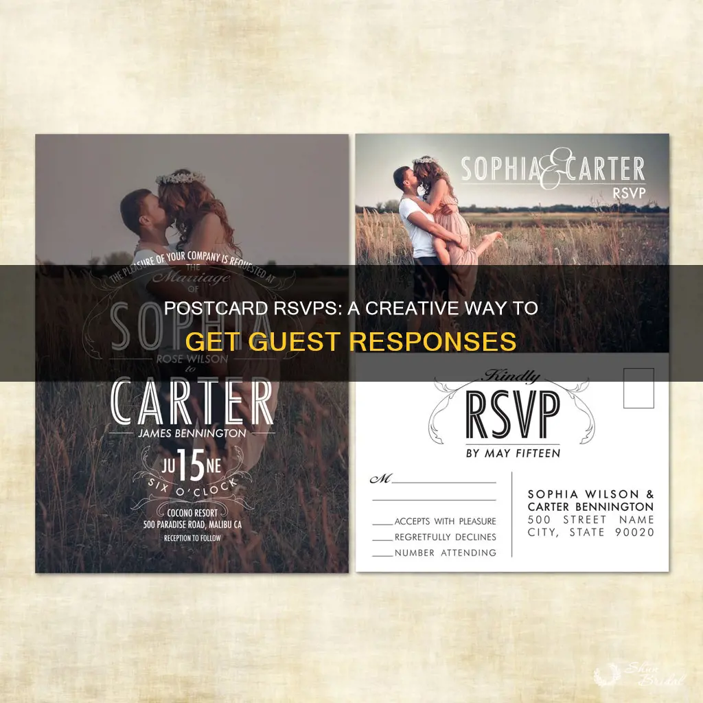 can wedding rsvp be a postcard