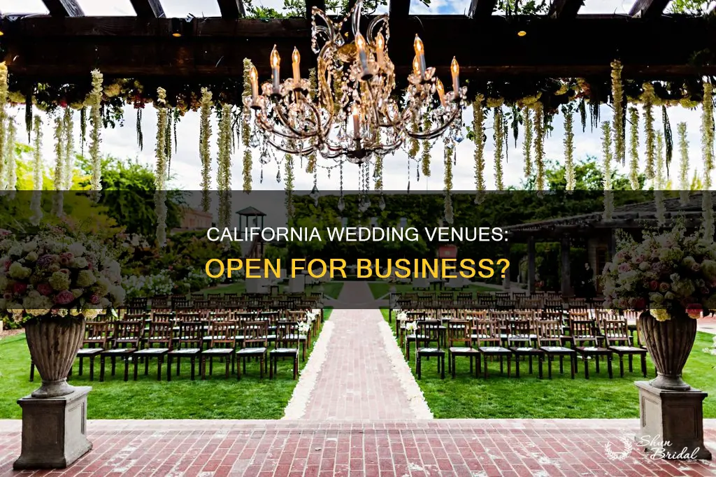 can wedding venues open in California