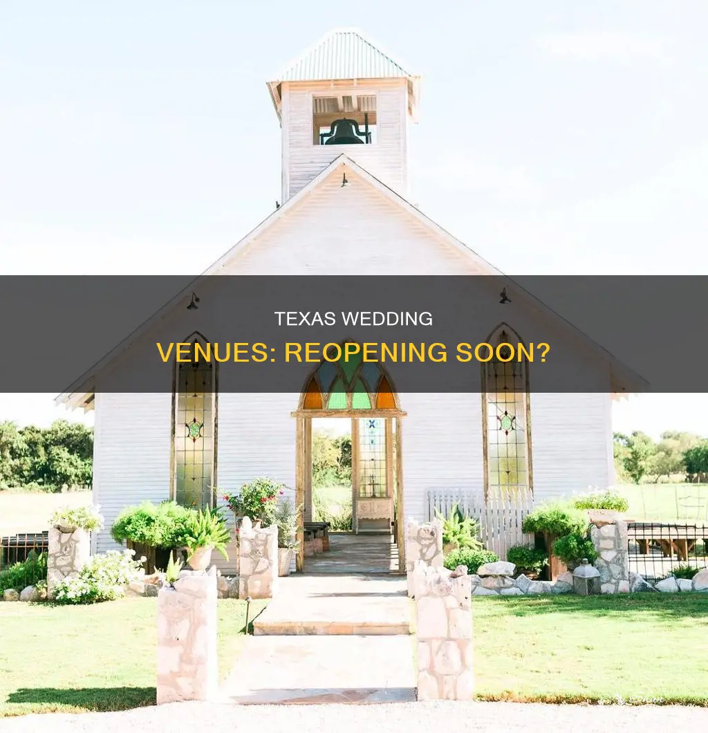 can wedding venues reopen in Texas