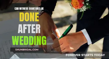 Witness Signatures: Before or After the Wedding Vows?