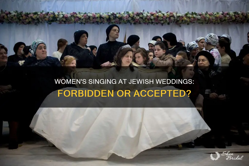 can women not sing at jewish weddings