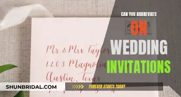 Wedding Invitation Etiquette: To Abbreviate or Not?