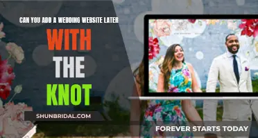 How to Add a Wedding Website with The Knot Later