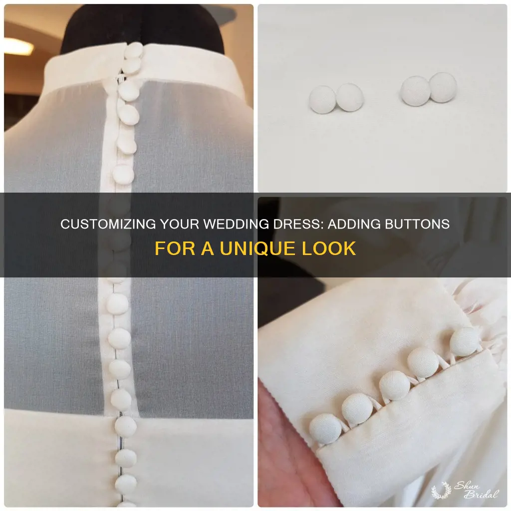 can you add buttons to a wedding dress