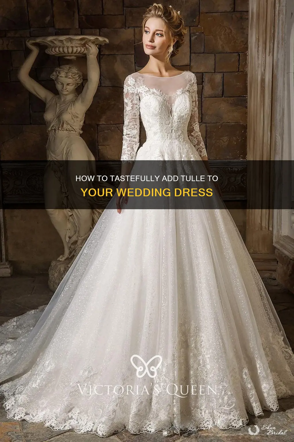 can you add glitter tulle to a wedding dress
