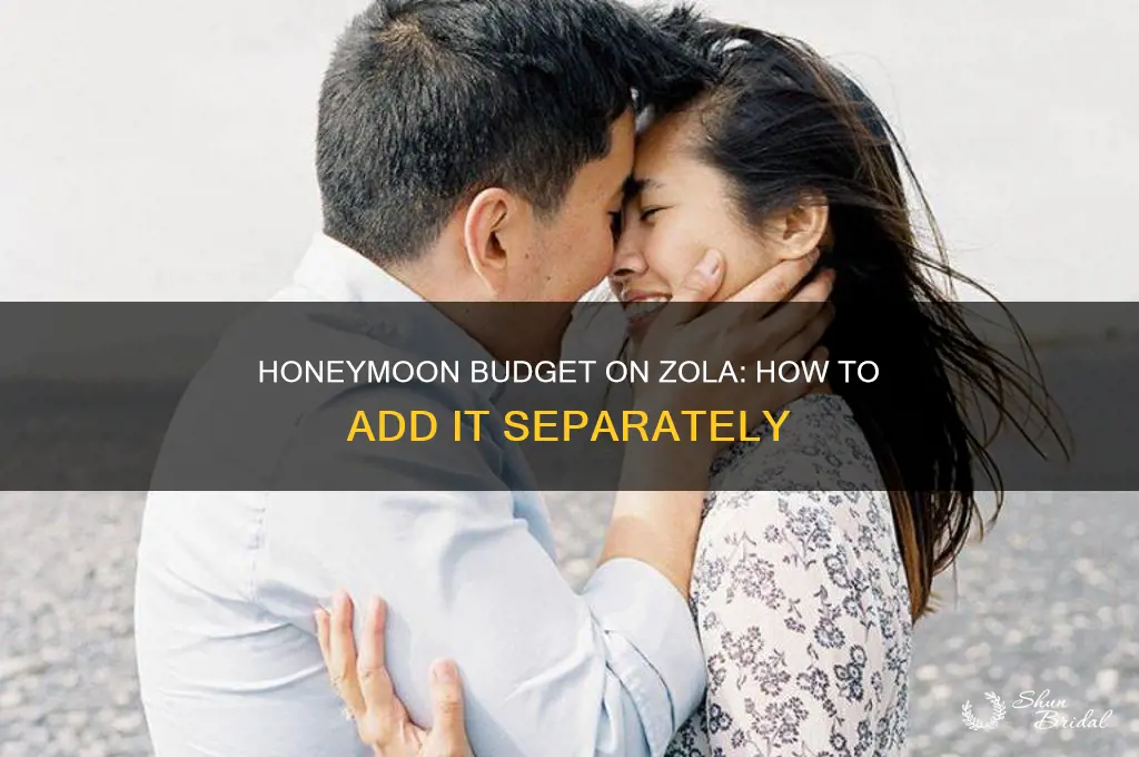 can you add your honeymoon budget on zola separately