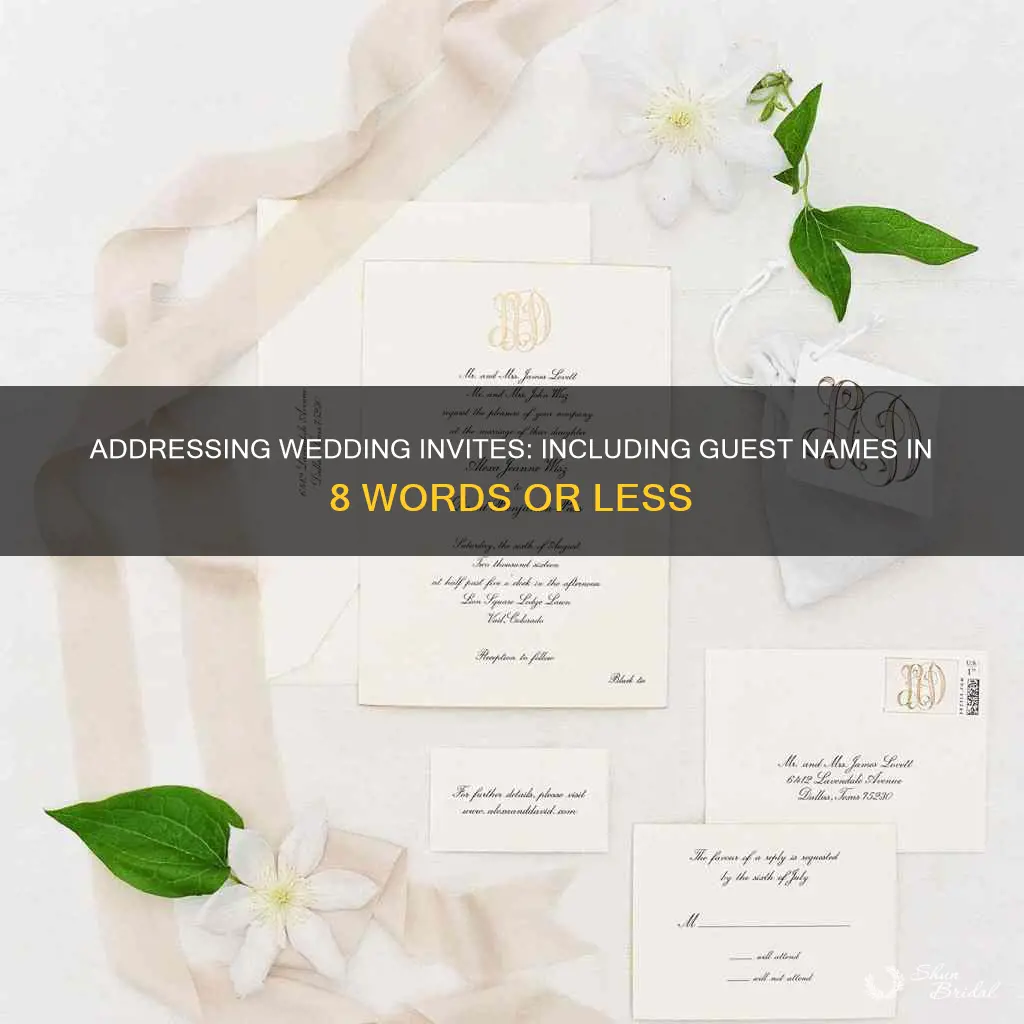 can you adress wedding invitation with name plus guest