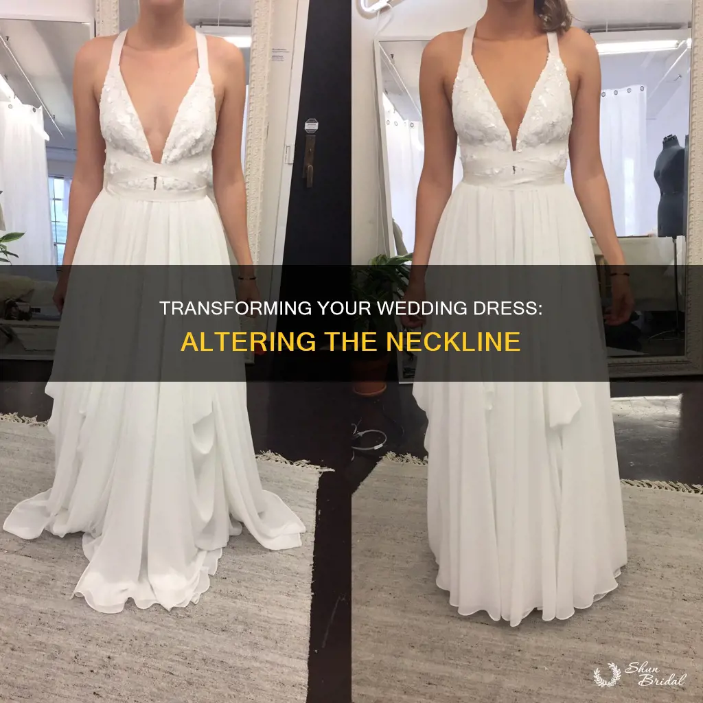can you alter a wedding dress neckline