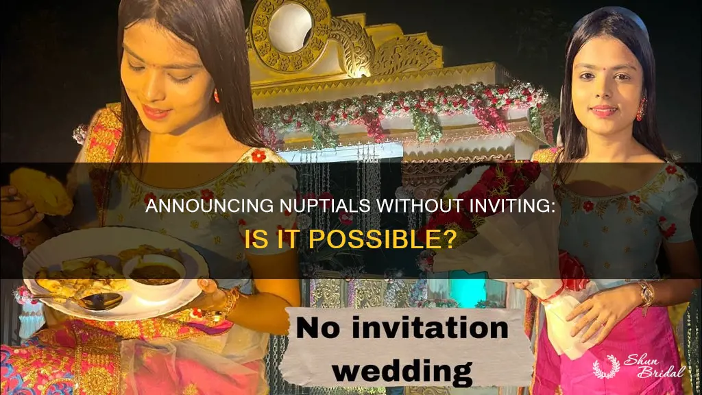 can you announce a wedding without inviting