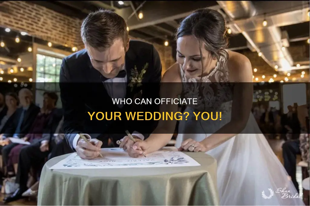 can you be the officiant at your own wedding