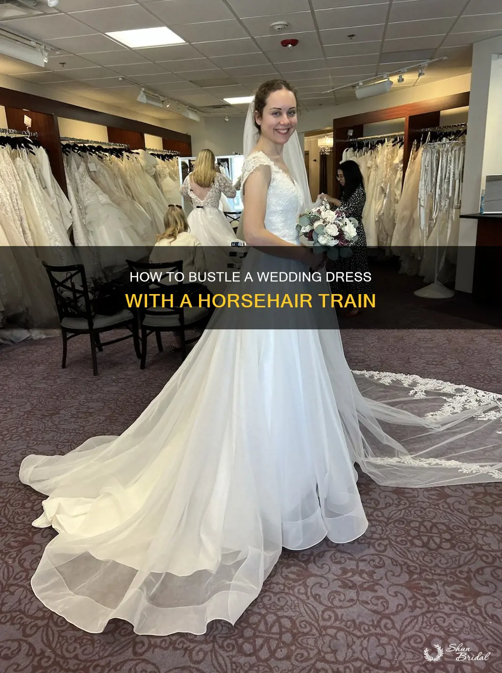 can you bustle a horsehair train on a wedding dress