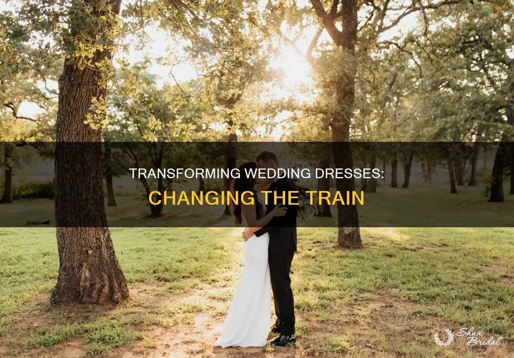 can you change the train on a wedding dress