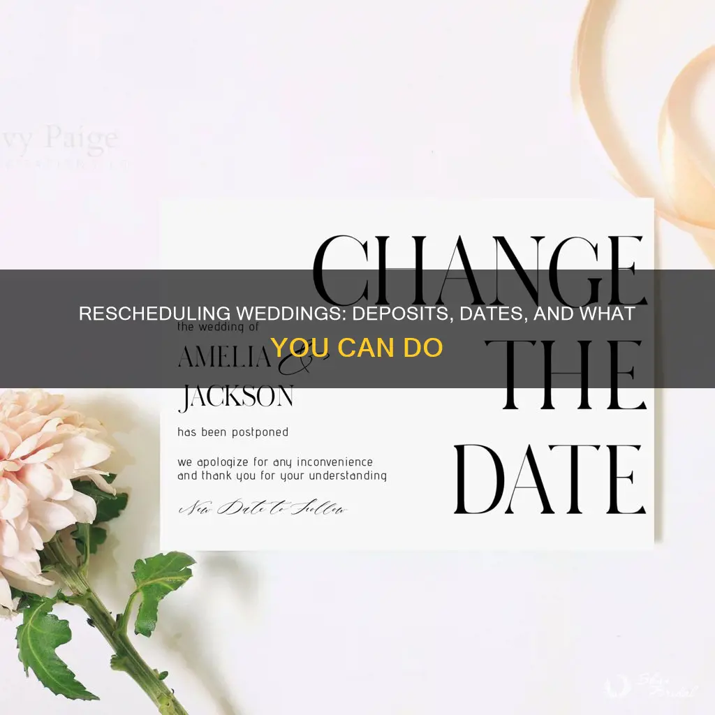 can you change wedding date without losing deposit