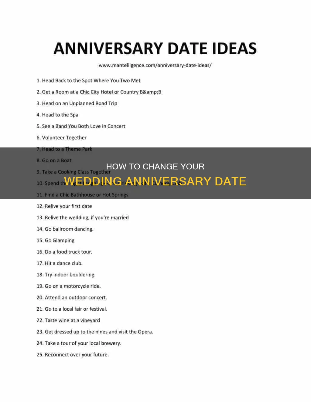 can you change your wedding anniversary date