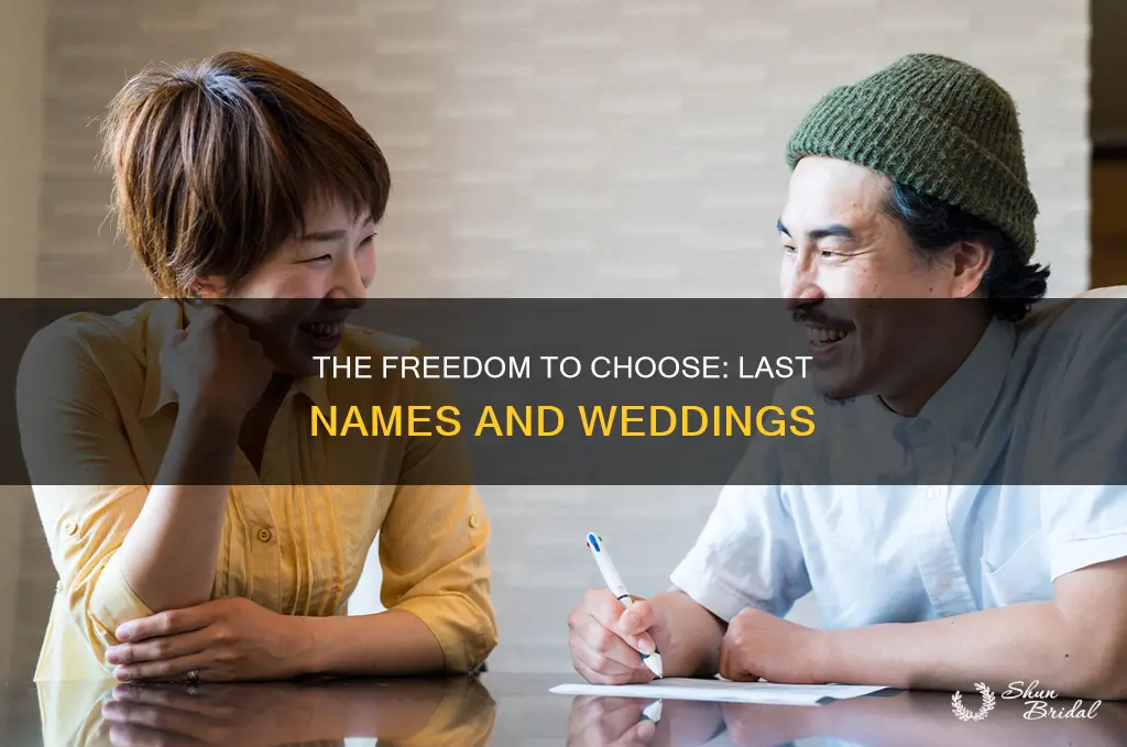 can you choose a last name during wedding