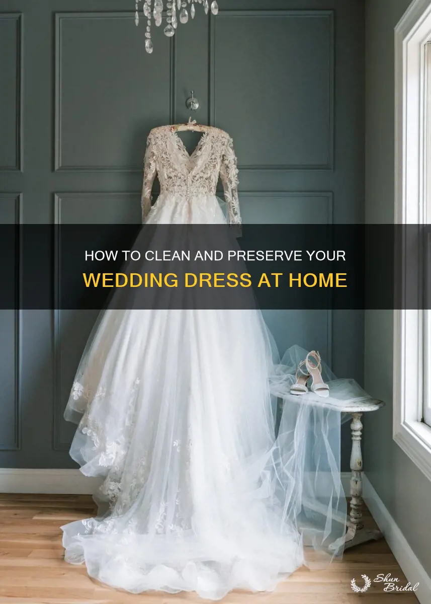 can you clean preserve wedding dress at home