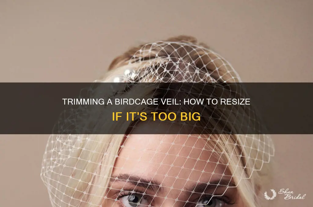 can you cut a birdcage veil if its too big