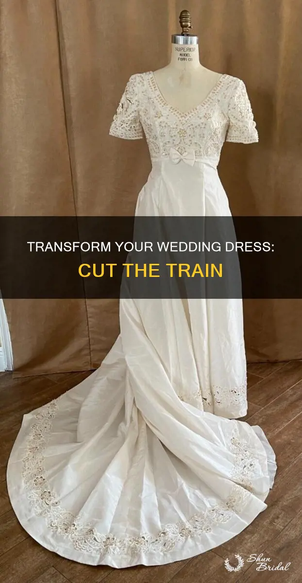 can you cut the train off a wedding dress