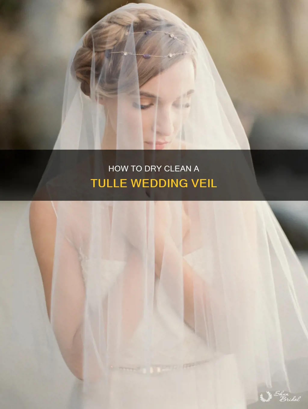 can you dry clean tulle wedding veil