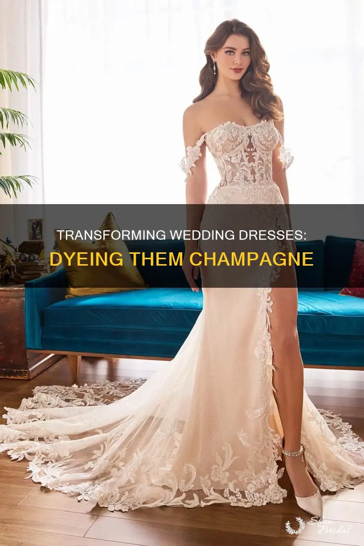 can you dye a wedding dress champagne