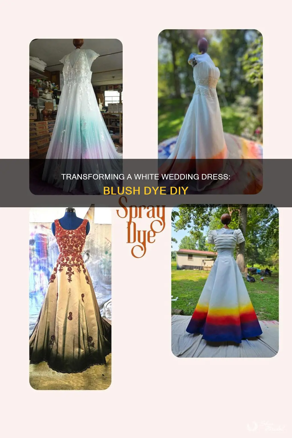 can you dye a white wedding dress blush