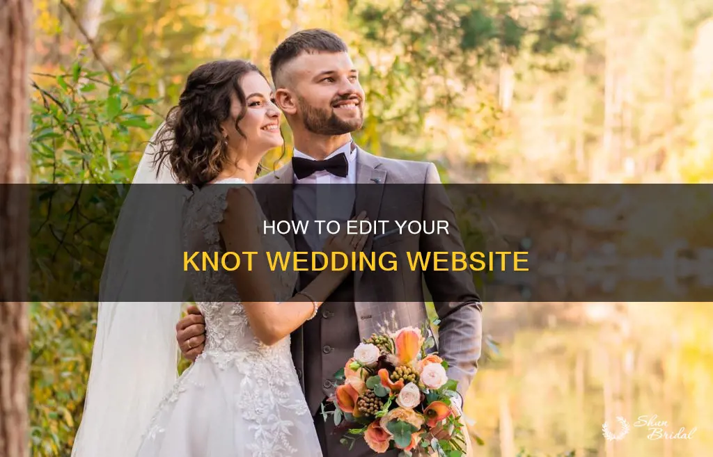 can you edit the knot wedding website