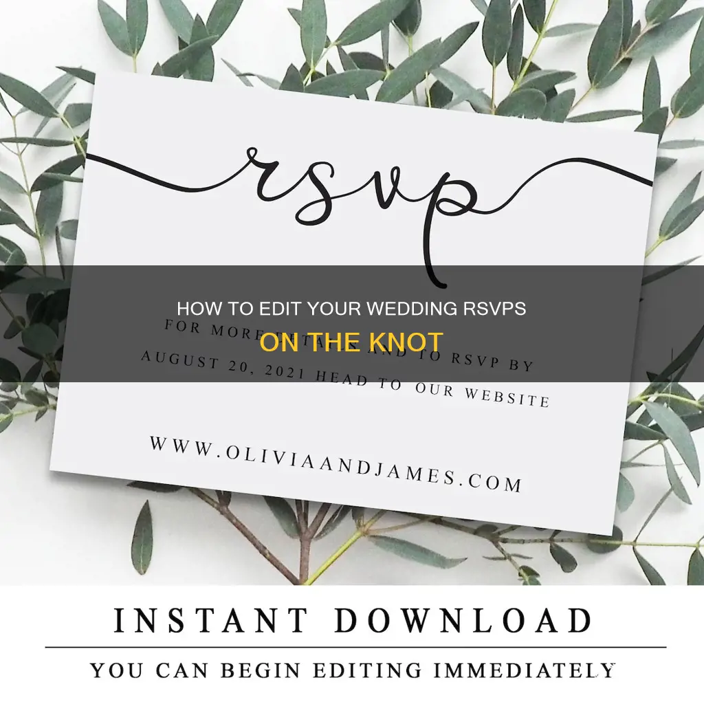 can you edit the rsvp on the knot wedding website