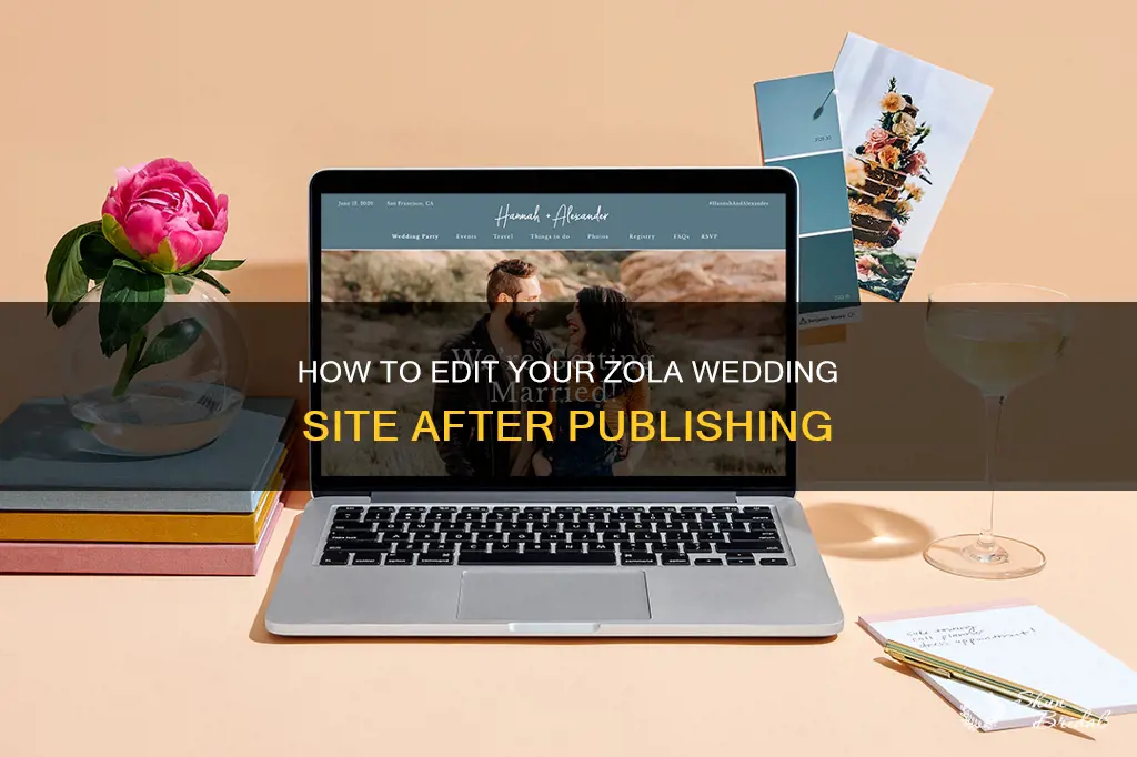 can you edit zola wedding site after publishing