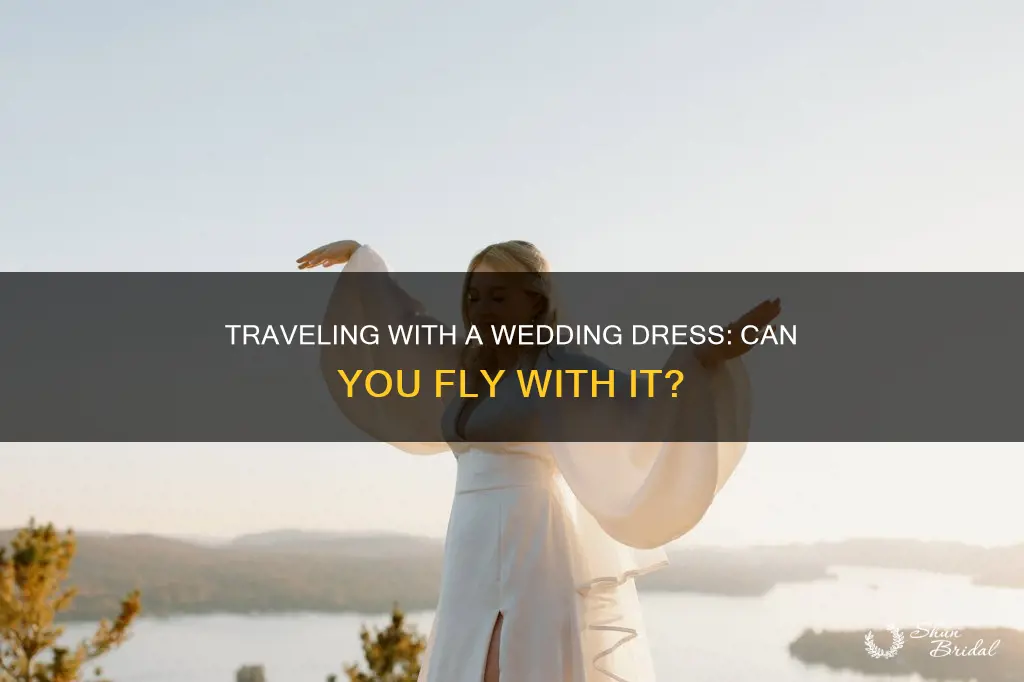 can you fly with a wedding dress