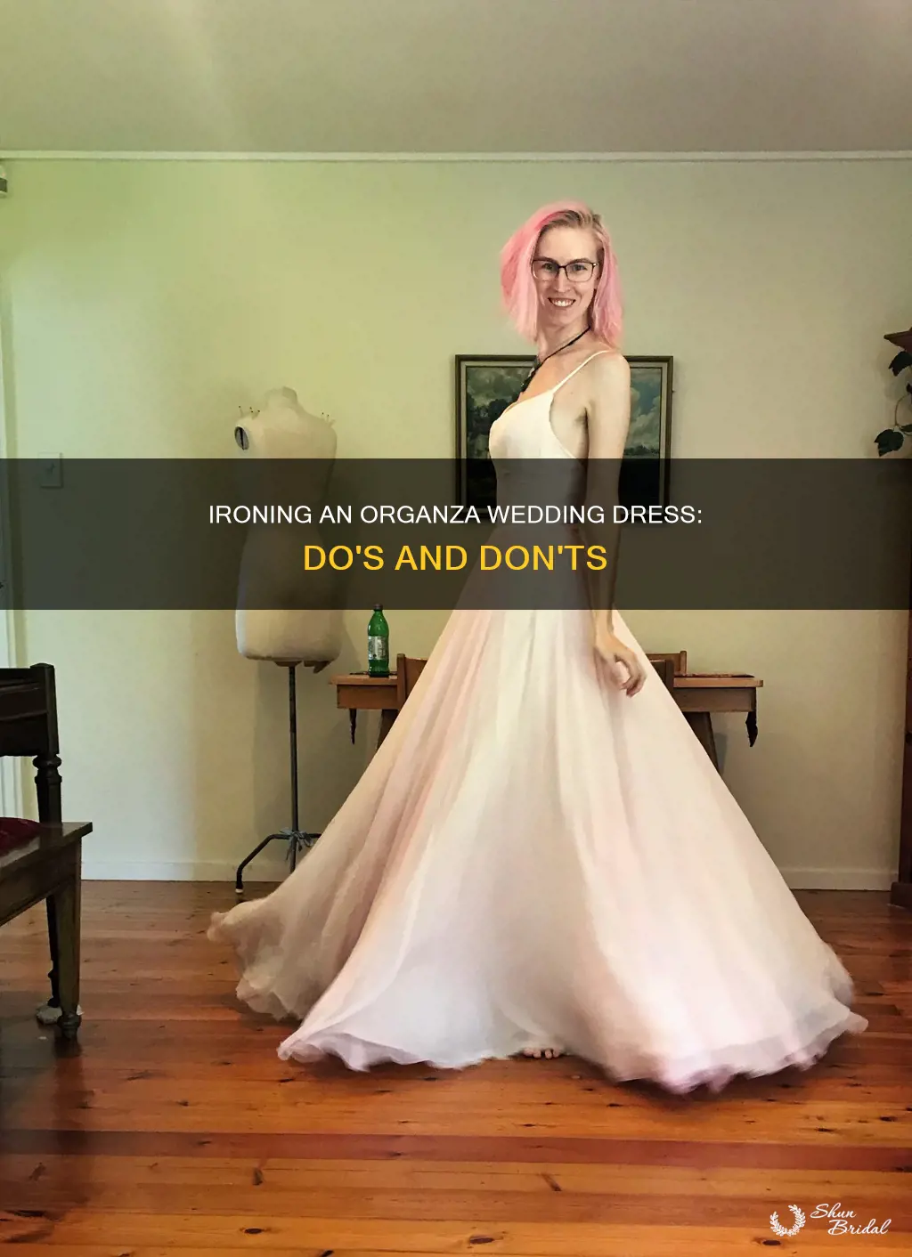 can you iron organza wedding dress