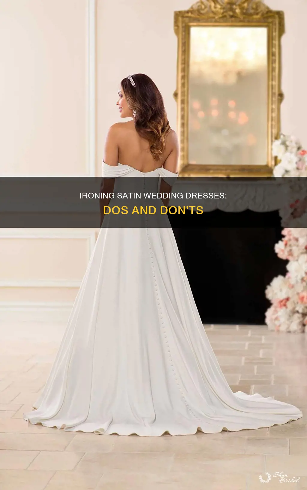 can you iron satin wedding dress