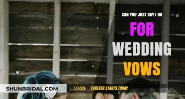 Can You Just Say 'I Do'? Simplifying Wedding Vows for Modern Couples