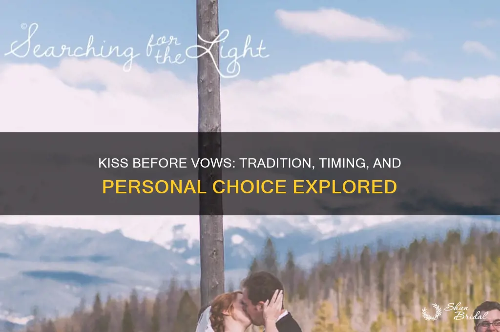 can you kiss before vows
