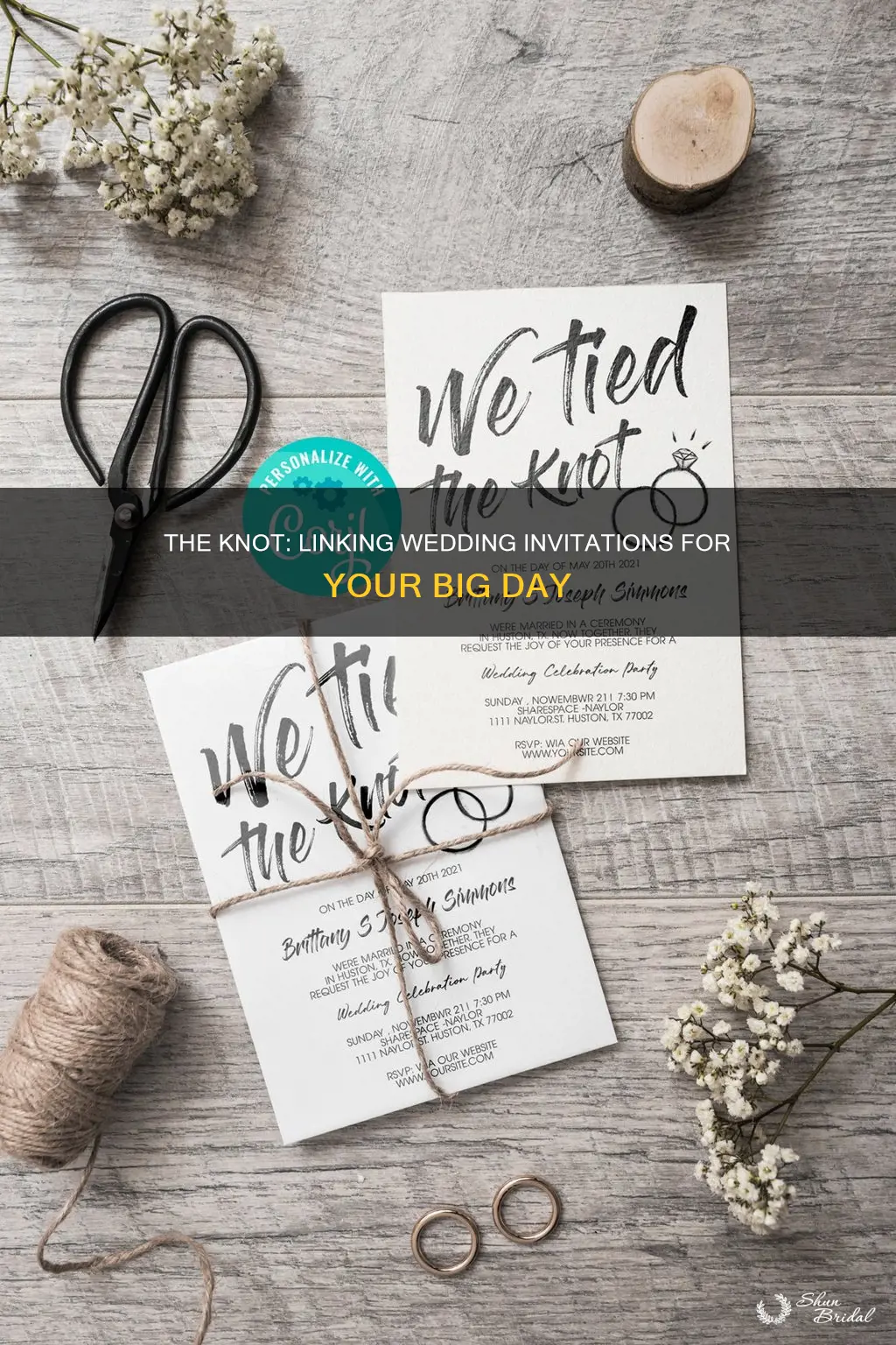 can you link wedding invitations to the knot