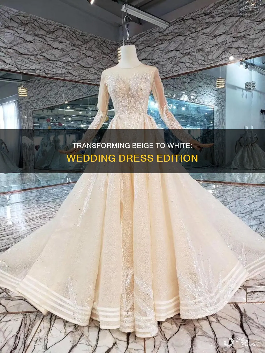 can you make a beige wedding dress white