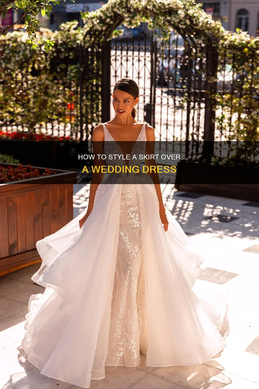 can you put a skirt over a wedding dress