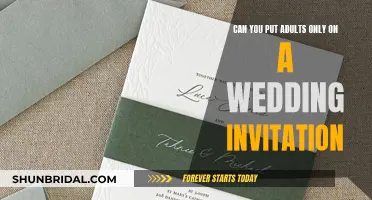 How to Politely Indicate 'Adults Only' on Wedding Invitations