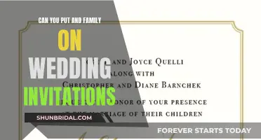 How to Include 'and' Family on Wedding Invites