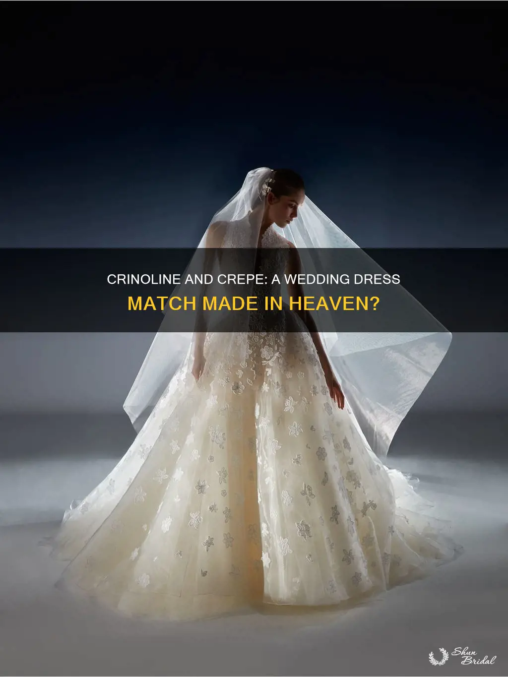 can you put crinoline under a crepe wedding dress