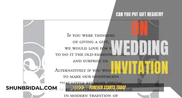 Wedding Invitation Etiquette: Gift Registry Inclusion