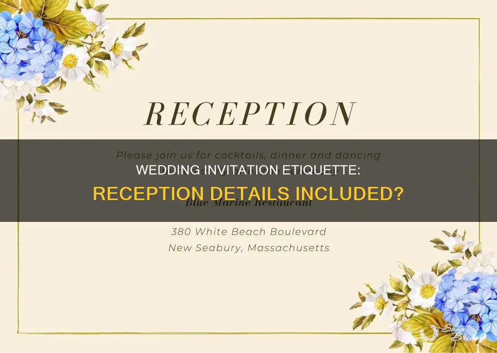 can you put reception info on wedding invitation