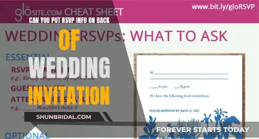 RSVP Info: Back of Wedding Invitations?