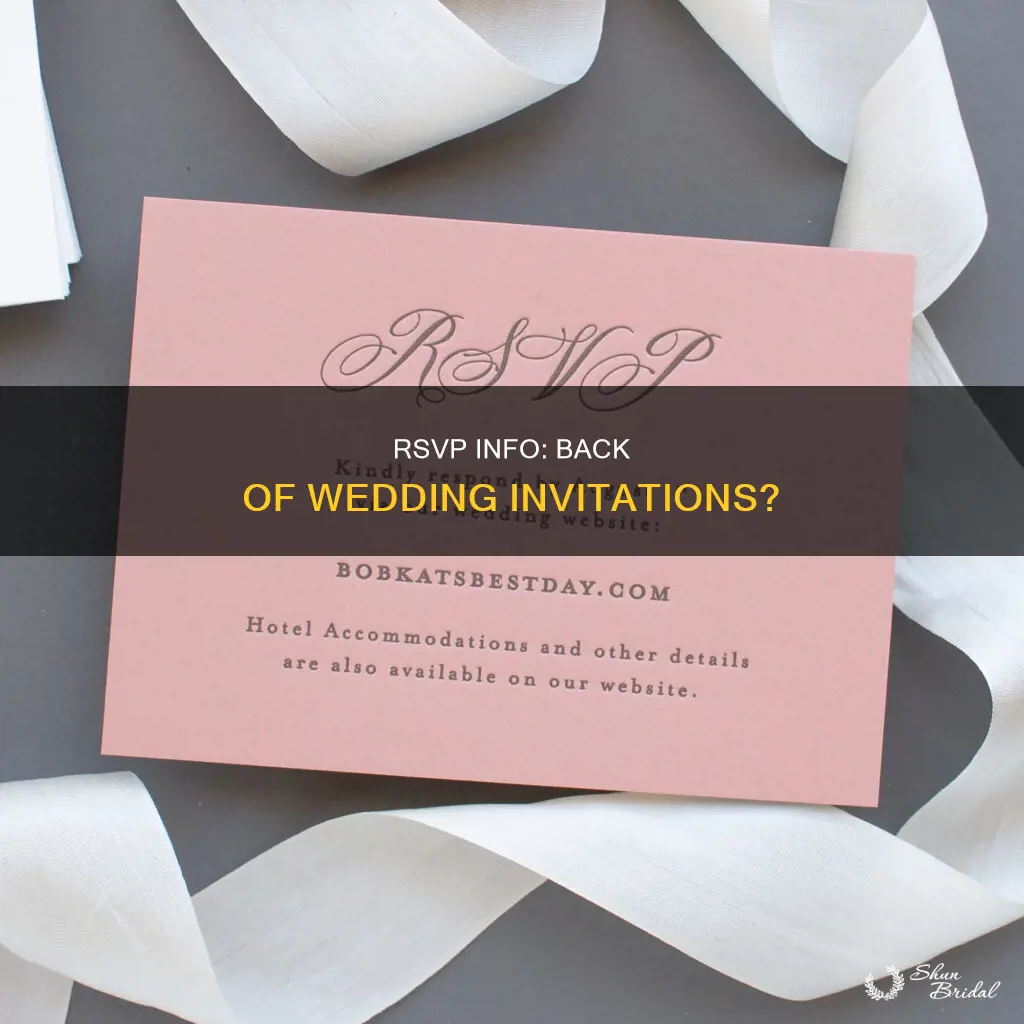 can you put rsvp info on back of wedding invitation