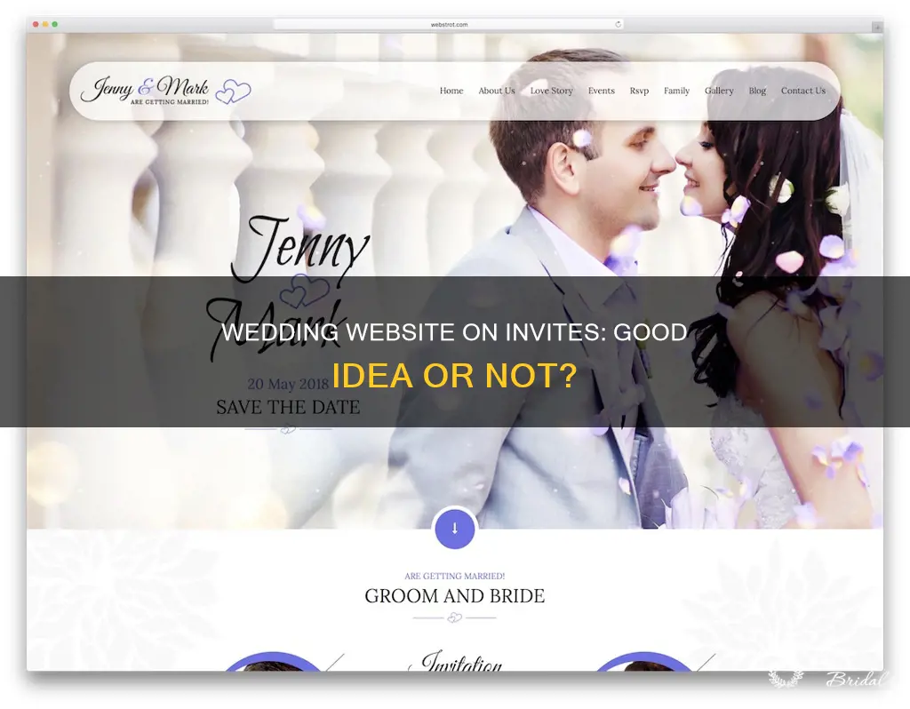 can you put your wedding website on your invitation