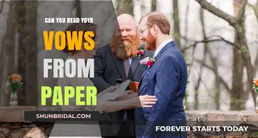 Reading Wedding Vows from Paper: A Personal and Practical Choice