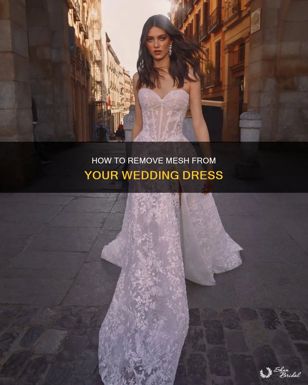 can you remove mesh from wedding dress