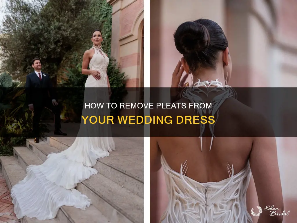 can you remove pleats from a wedding dress