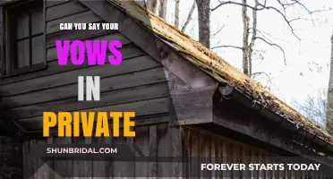 Private Wedding Vows: Can You Exchange Promises Intimately and Legally?
