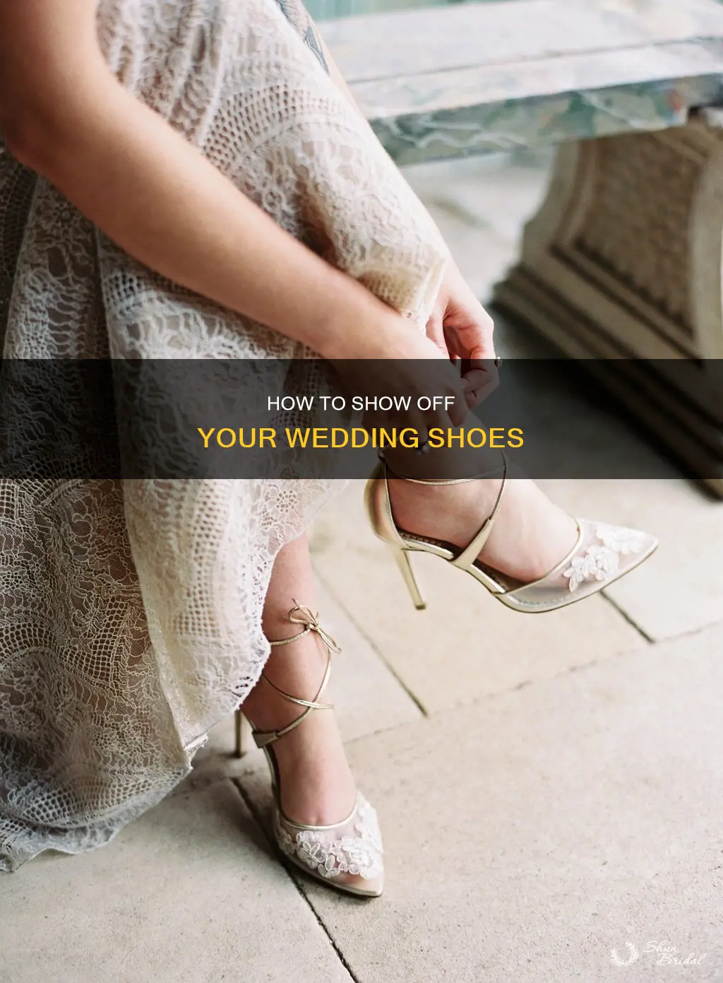 can you see shoes under wedding dress